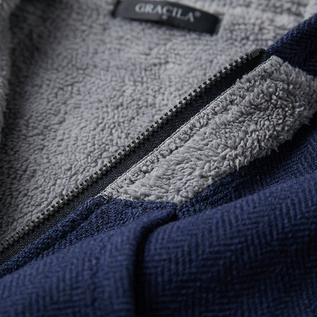 Zafrelle Solid Fleece Hooded Coat
