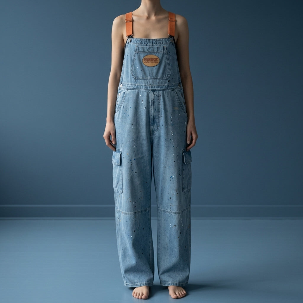 Fynovelle Denim Strap Jumpsuit