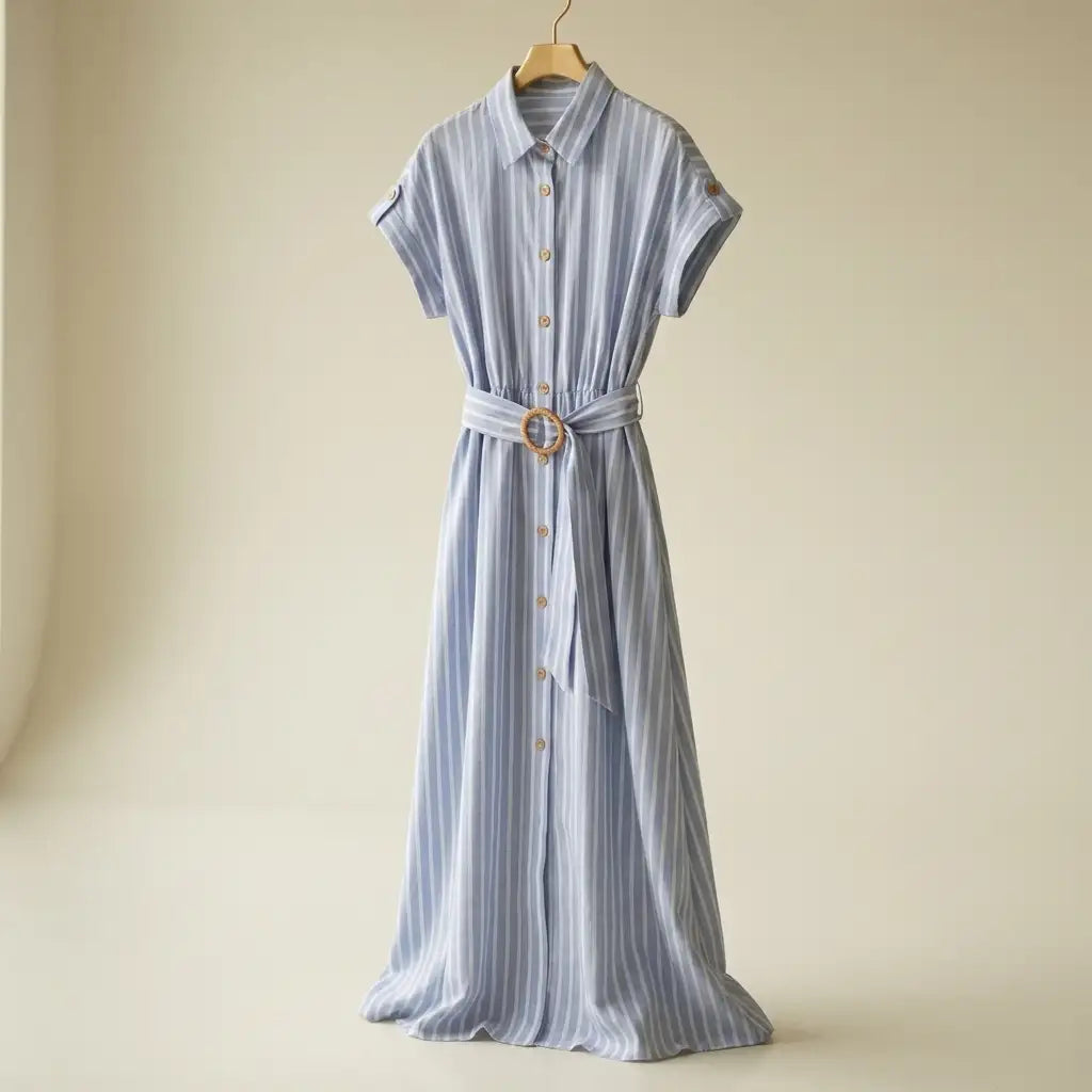 Capri Striped Shirt Dress