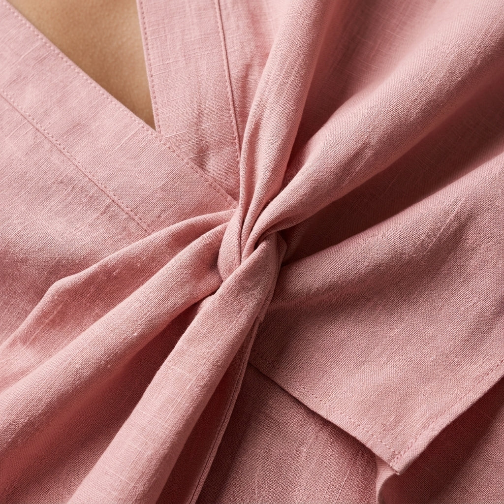 Ceret Linen Wrap Maxi Dress