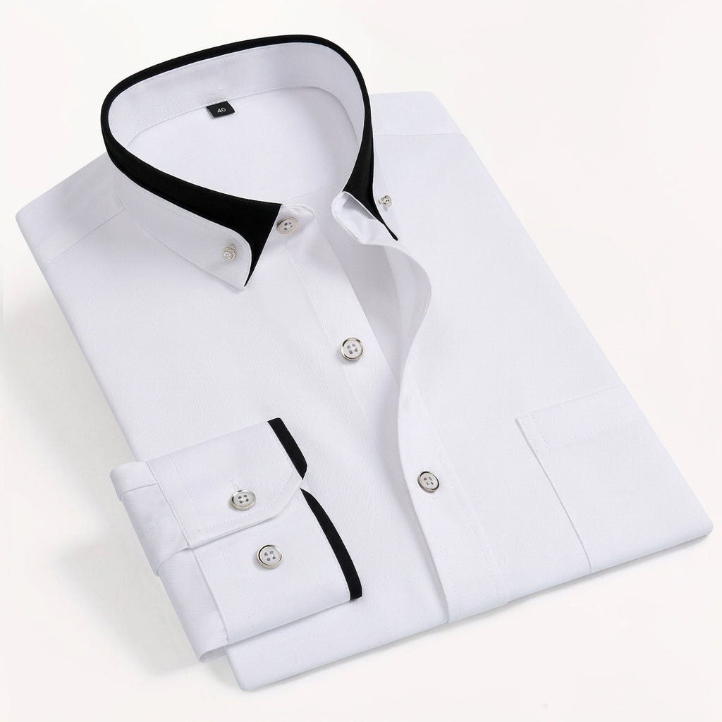 Makarska Contrast Collar Dress Shirt