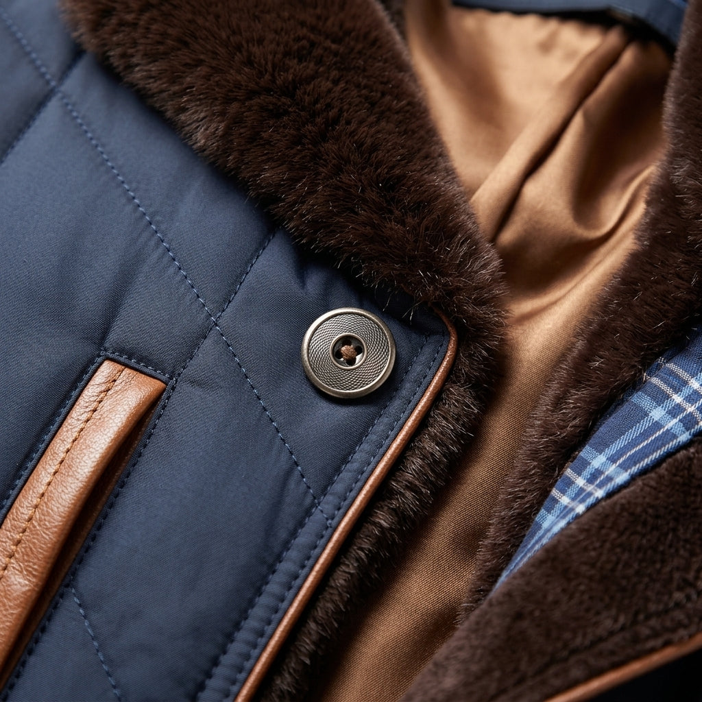 Siracusa Quilted Fur Collar Jacket