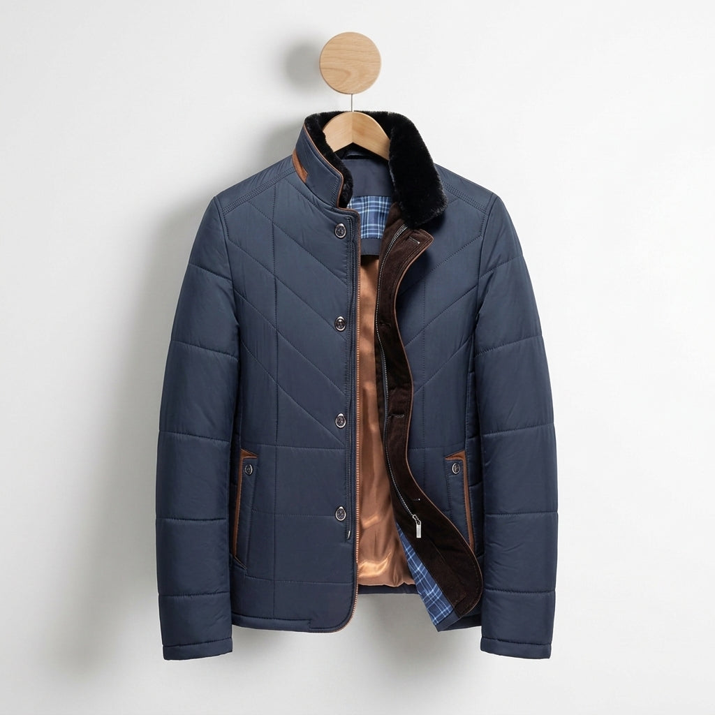 Siracusa Quilted Fur Collar Jacket