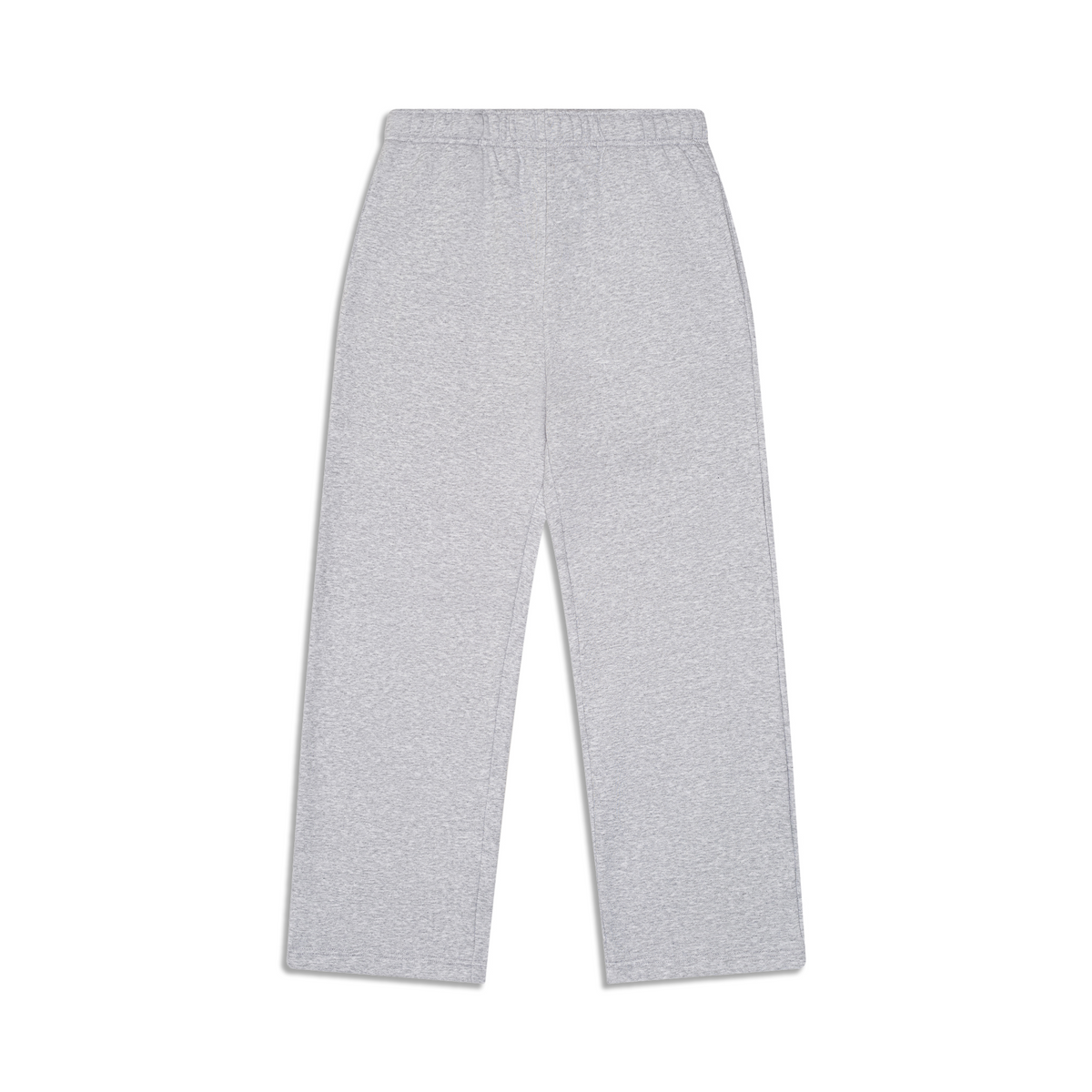 Men's Grey Fleece Sweatpants, Wide Leg, Full Length