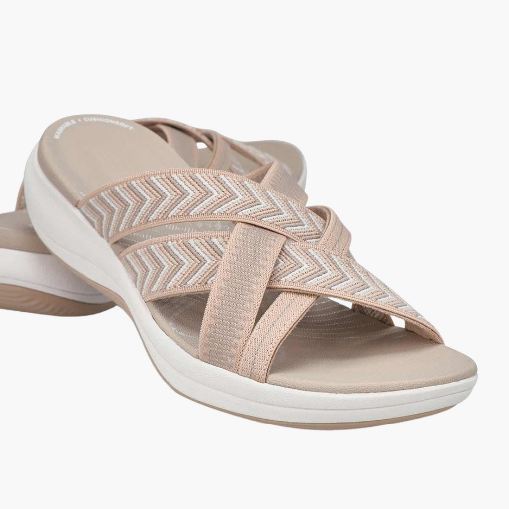 Women’s Slip-On Sandals with Open Toe and Padded Footbed