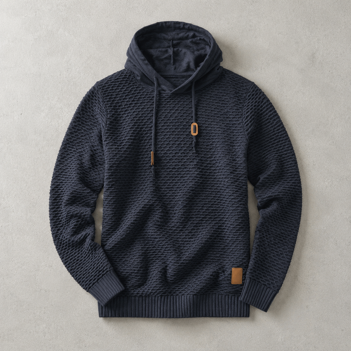 Bormio Basket-Weave Pullover Hoodie