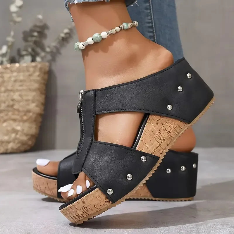 Women's Orthopedic Wedge Sandals with Arch Support and Adjustable Straps