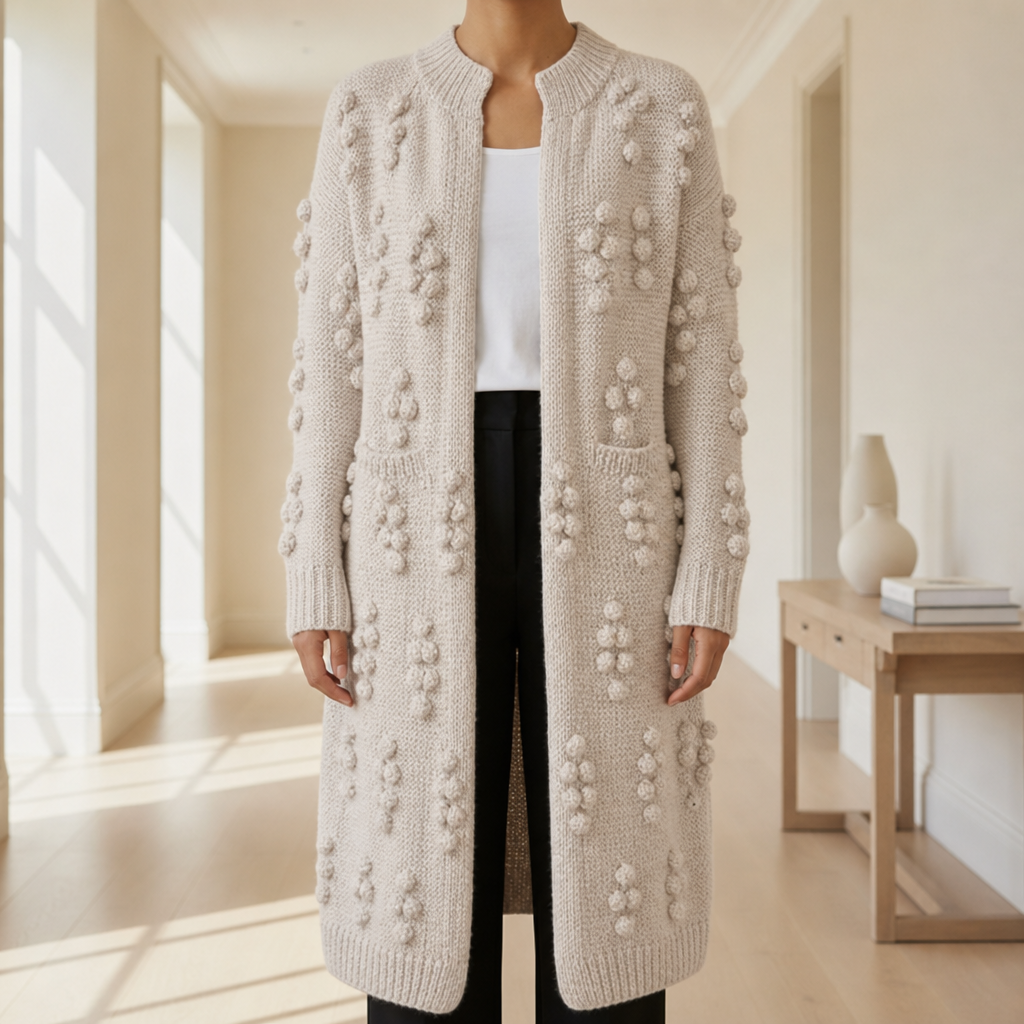 Monreale Textured Knit Long Cardigan
