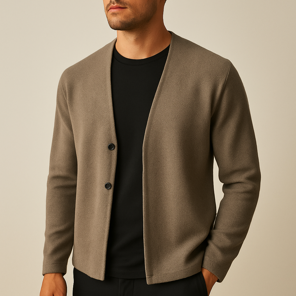 Men's Knit Cardigan, V-Neck, Long Sleeves, Button Front
