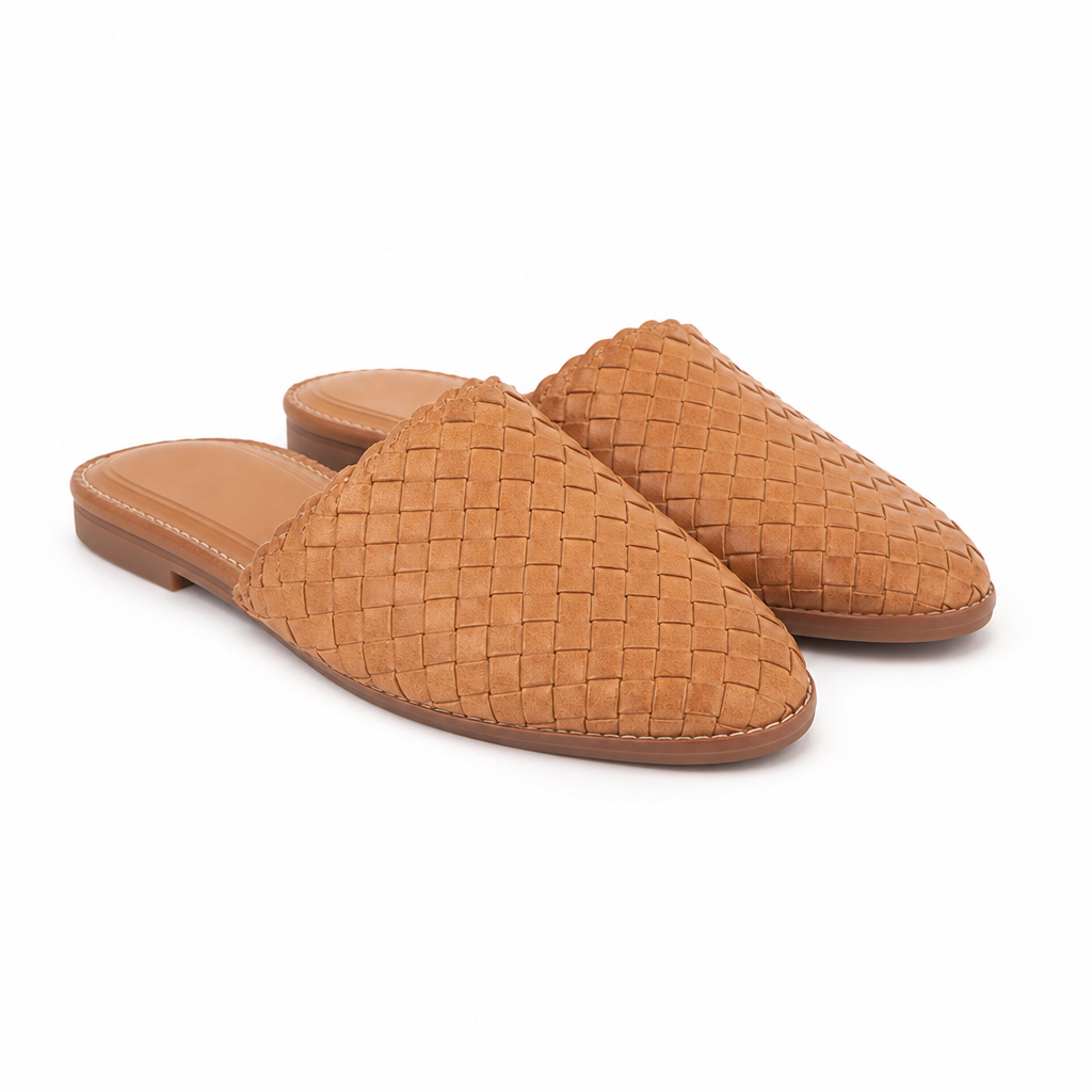 Taormina Woven Pointed-Toe Slip-On Mule