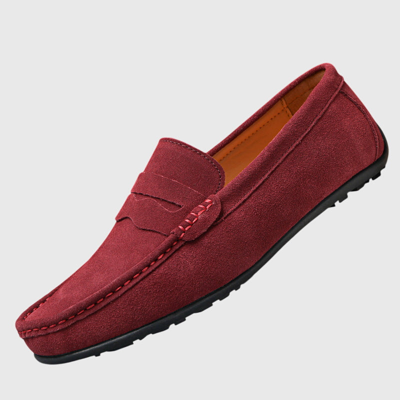 Unisex Classic Loafers, Penny Strap, Moc Toe, Slip-On