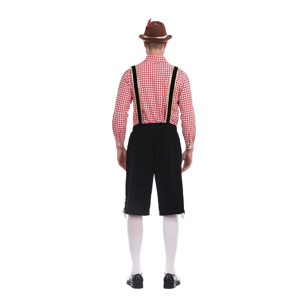 Halloween's Traditional Men's Lederhosen Costume | 3-Piece Set