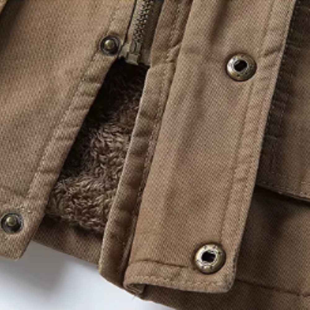 COTTON ZIP FRONT JACKET FOR MEN