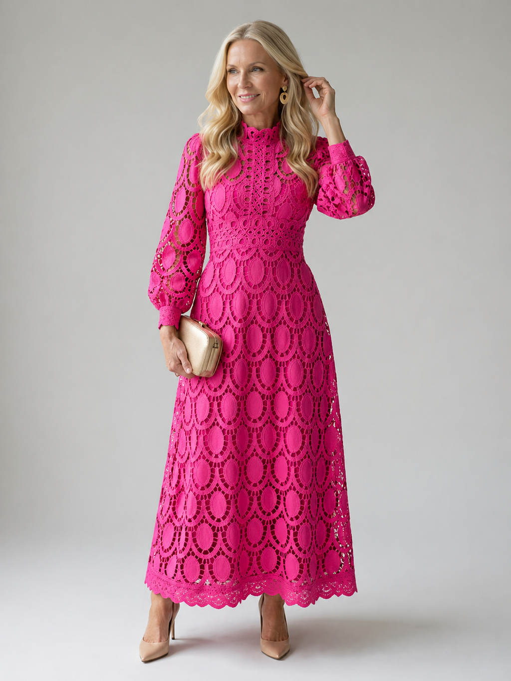 Eloah - Elegant Lace Midi Dress
