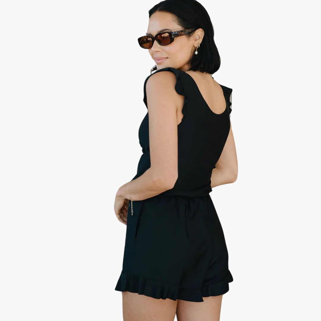 Women’s One - Piece Swimsuit with Wrap Cut and Elasticated Waistband