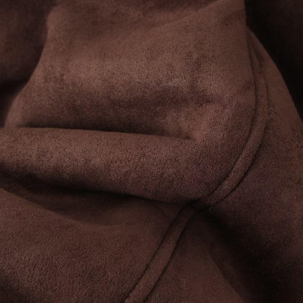 Vintage Faux Shearling Jacket - Women's Oversized Winter Coat