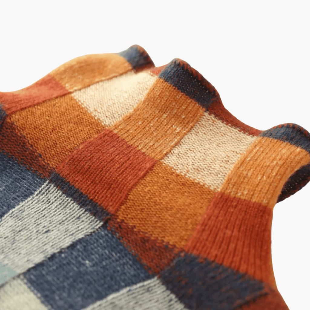Women's Patchwork Turtleneck Sweater with Long Sleeves and Ribbed Cuffs