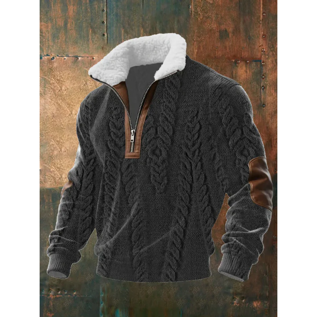 HIGH COLLAR FLEECE SWEATER