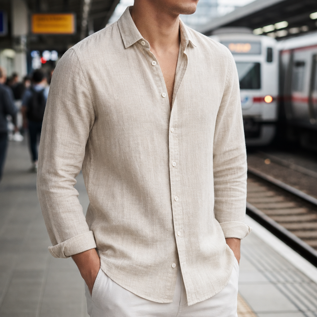Polignano Linen Button-Down Shirt