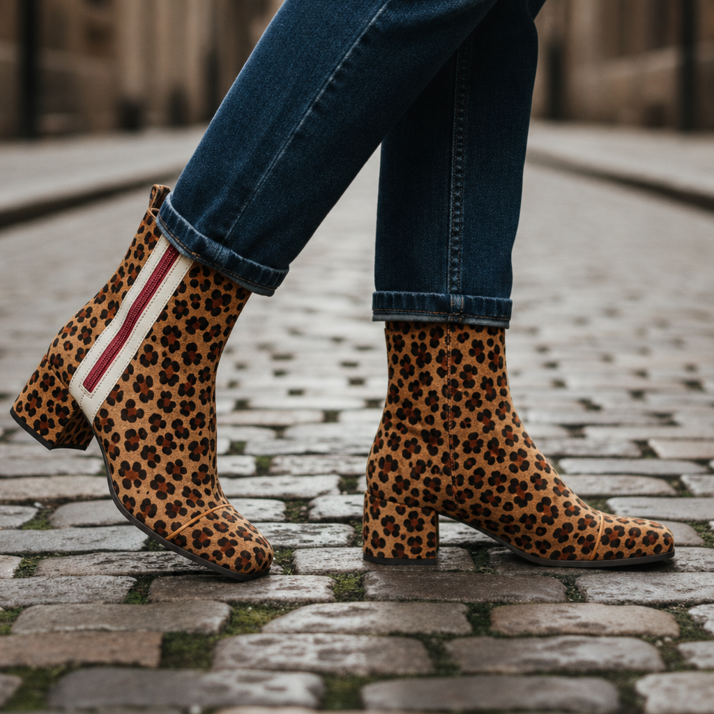 Tarifa Suede Block-Heel Boots