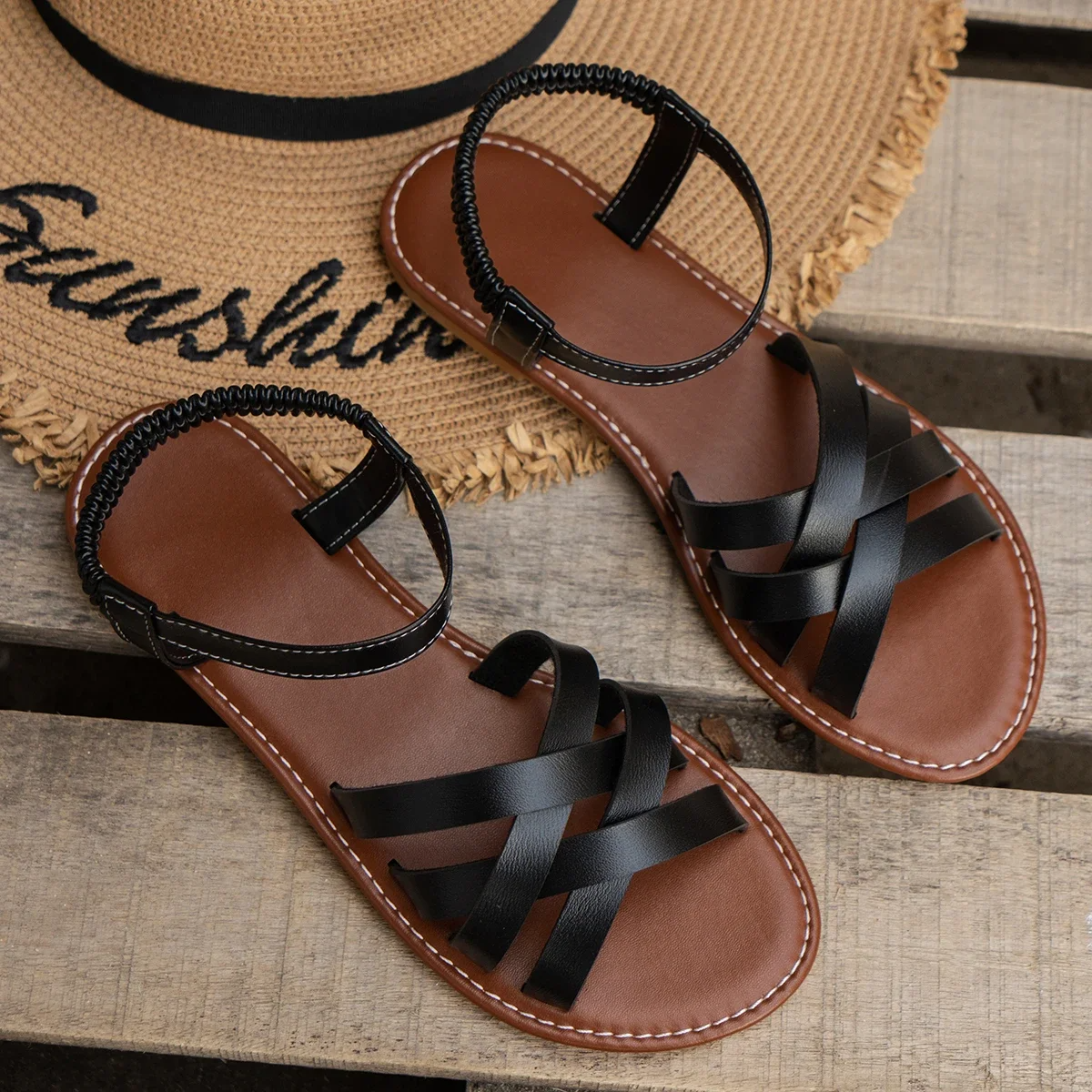 Women's Orthopedic Adjustable Sandals with Cushioned Insole and Supportive Arch