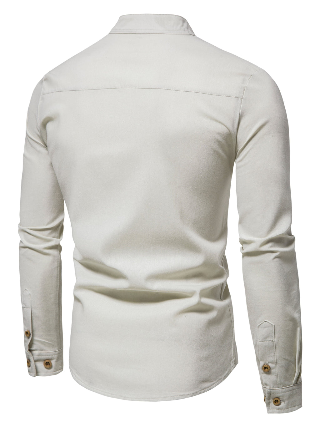 STAND COLLAR COTTON SHIRT FOR MEN
