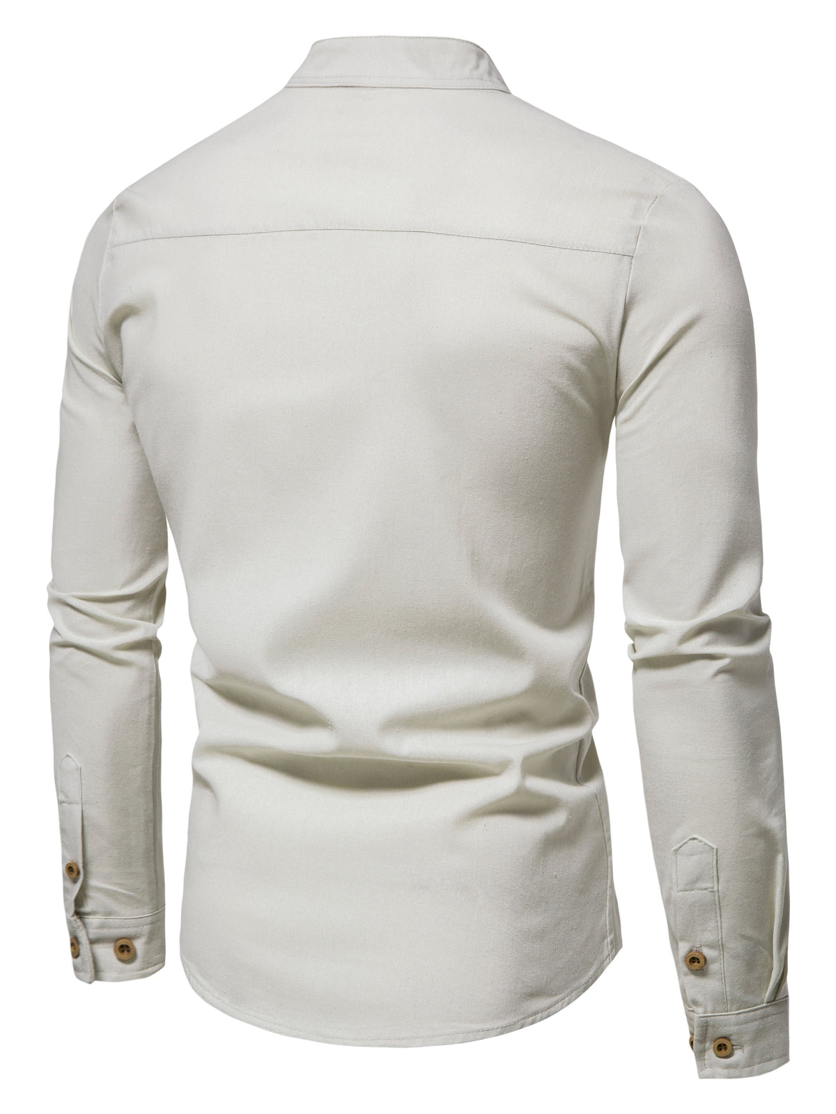STAND COLLAR COTTON SHIRT FOR MEN