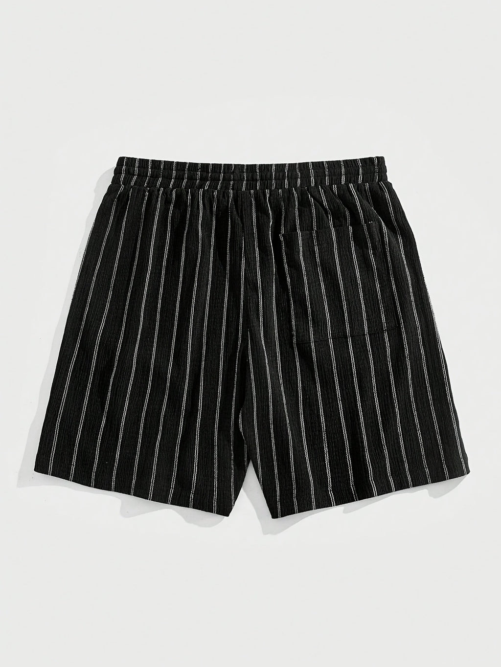 Montarello Men's Pinstripe Elasticated Drawstring Beach Shorts