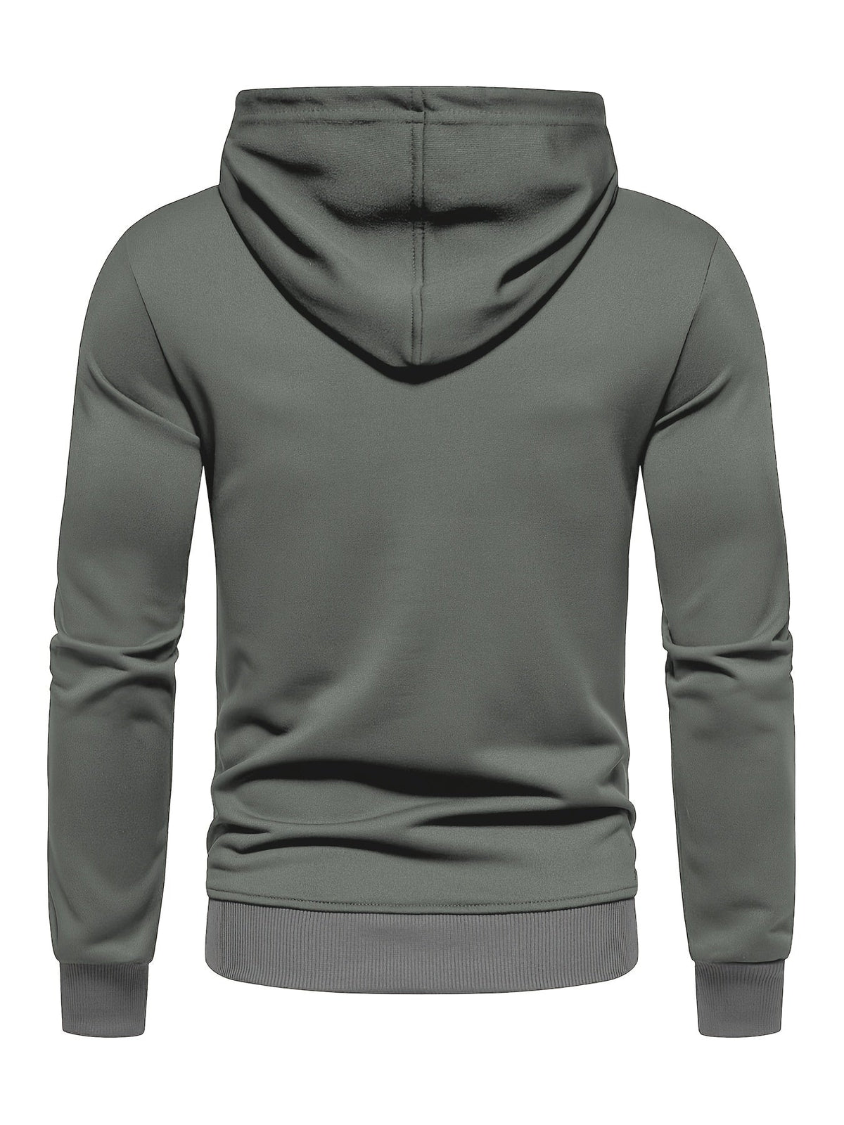 SOLID DRAWSTRING HOODIE FOR MEN