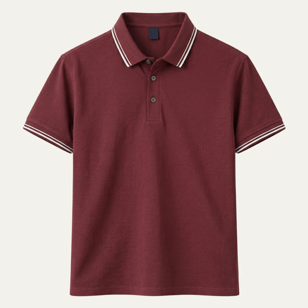 Montarello Men's Piqué Cotton Short-Sleeve Polo Shirt Contrast Trim