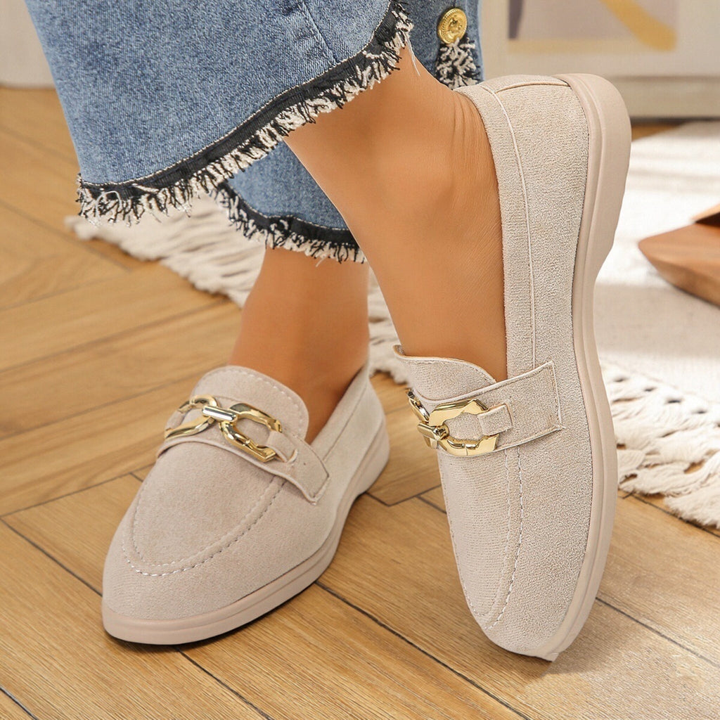 Women's Plus Size Slip-On Flat Shoes with Soft Soles and Flat Heels