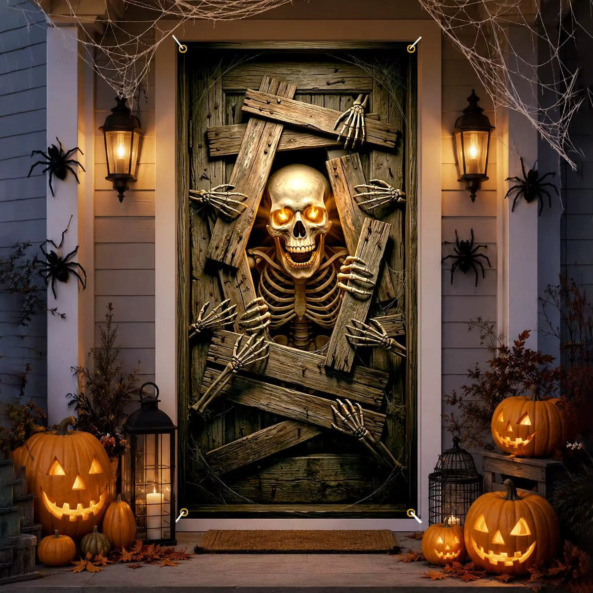 Halloween's Glowing Eyes Door Banner (90x180 cm)