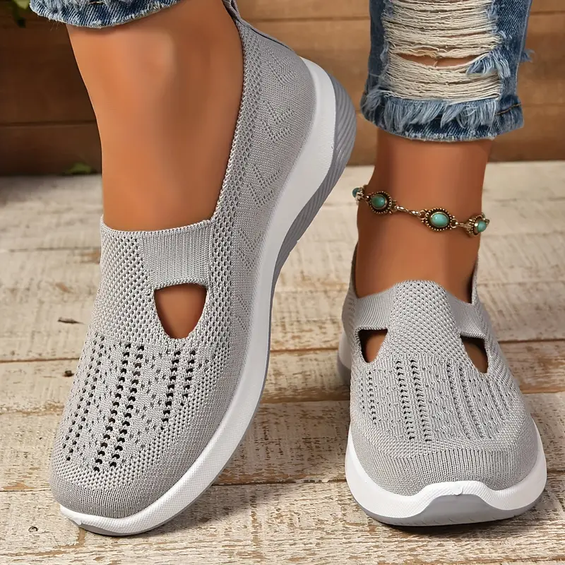 Women's Mesh Slip-On Sneakers Breathable Lightweight
