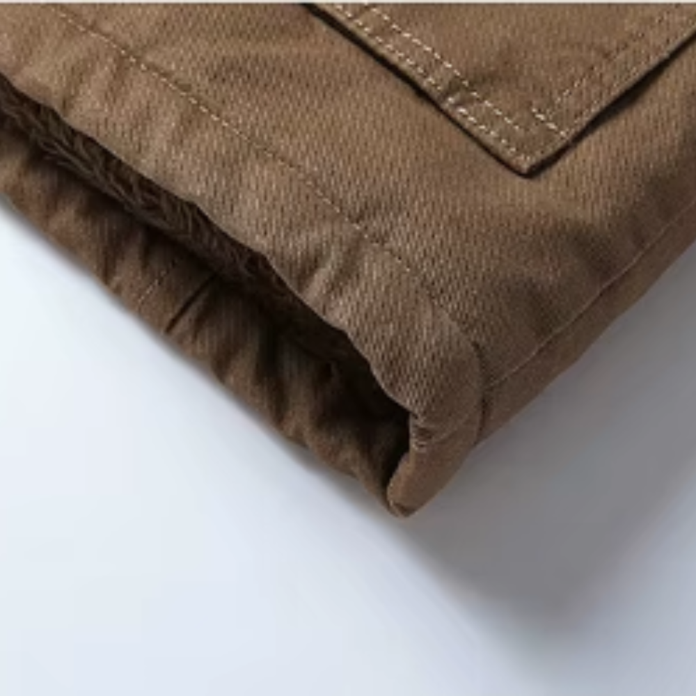 COTTON ZIP FRONT JACKET FOR MEN