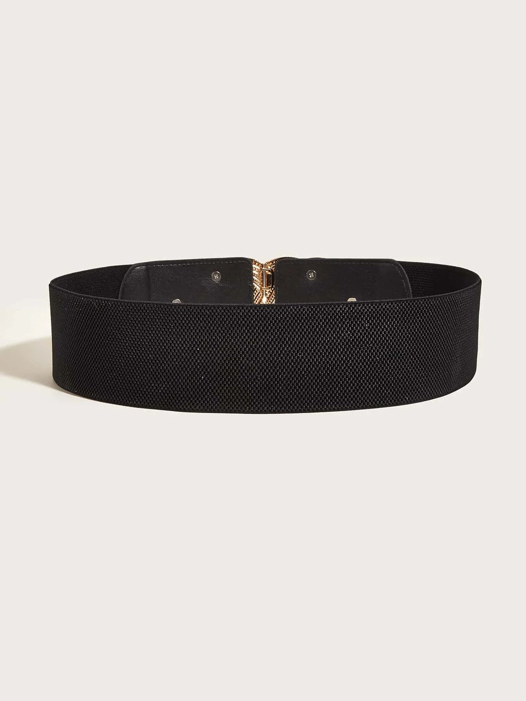 Women's Elastic Waist Belt with Twist Buckle Closure