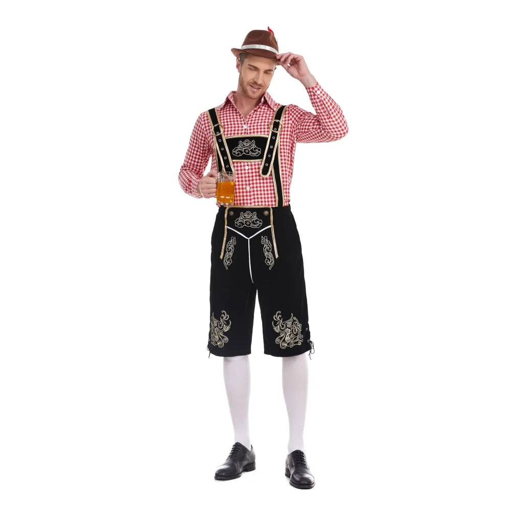 Halloween's Traditional Men's Lederhosen Costume | 3-Piece Set