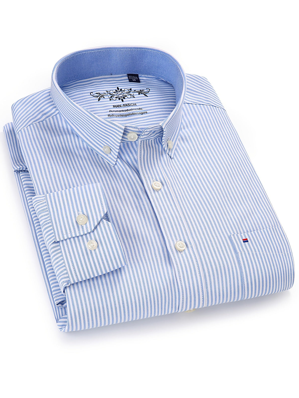 Montarello Men's Oxford Cotton Long-Sleeve Shirt