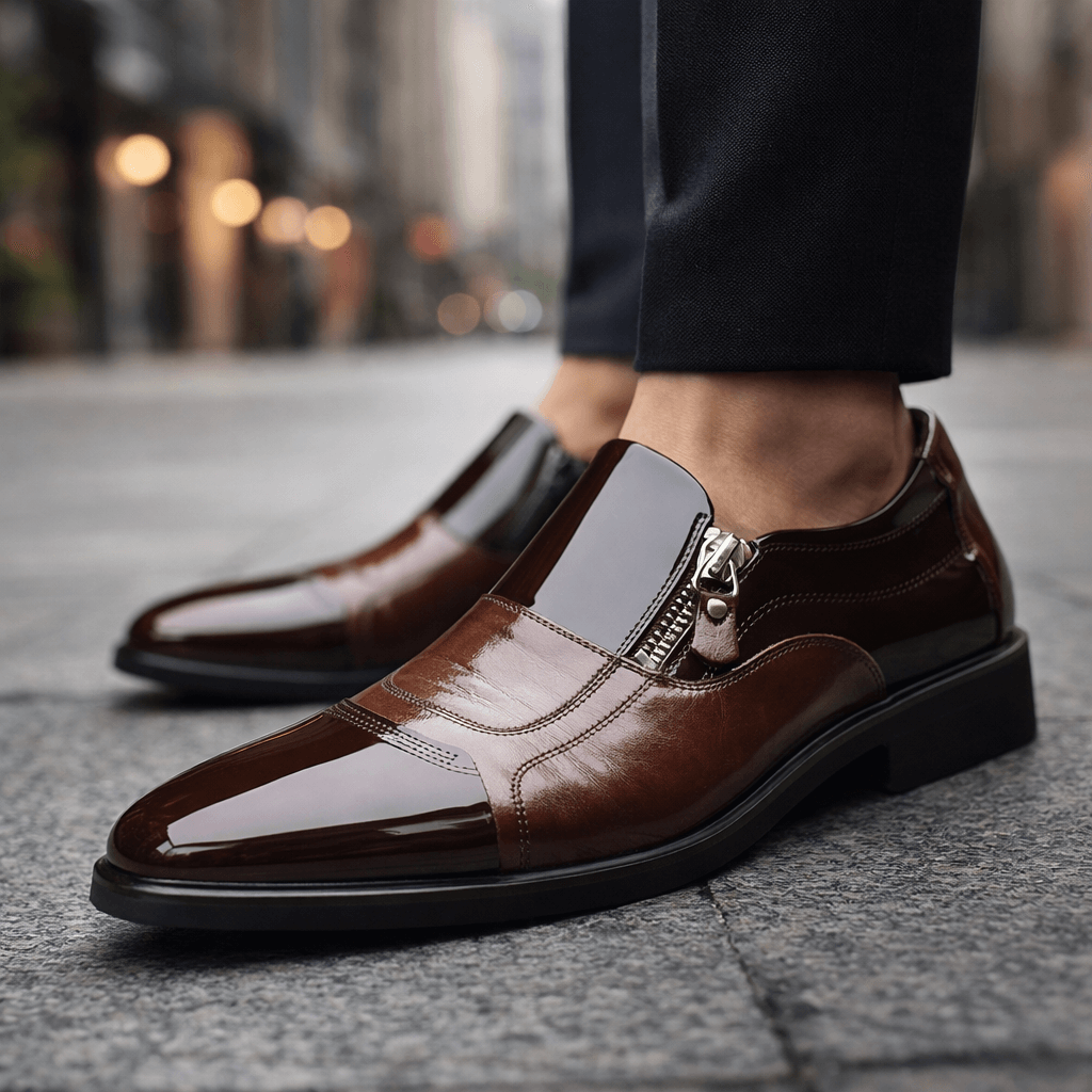 Maron Leather Loafers
