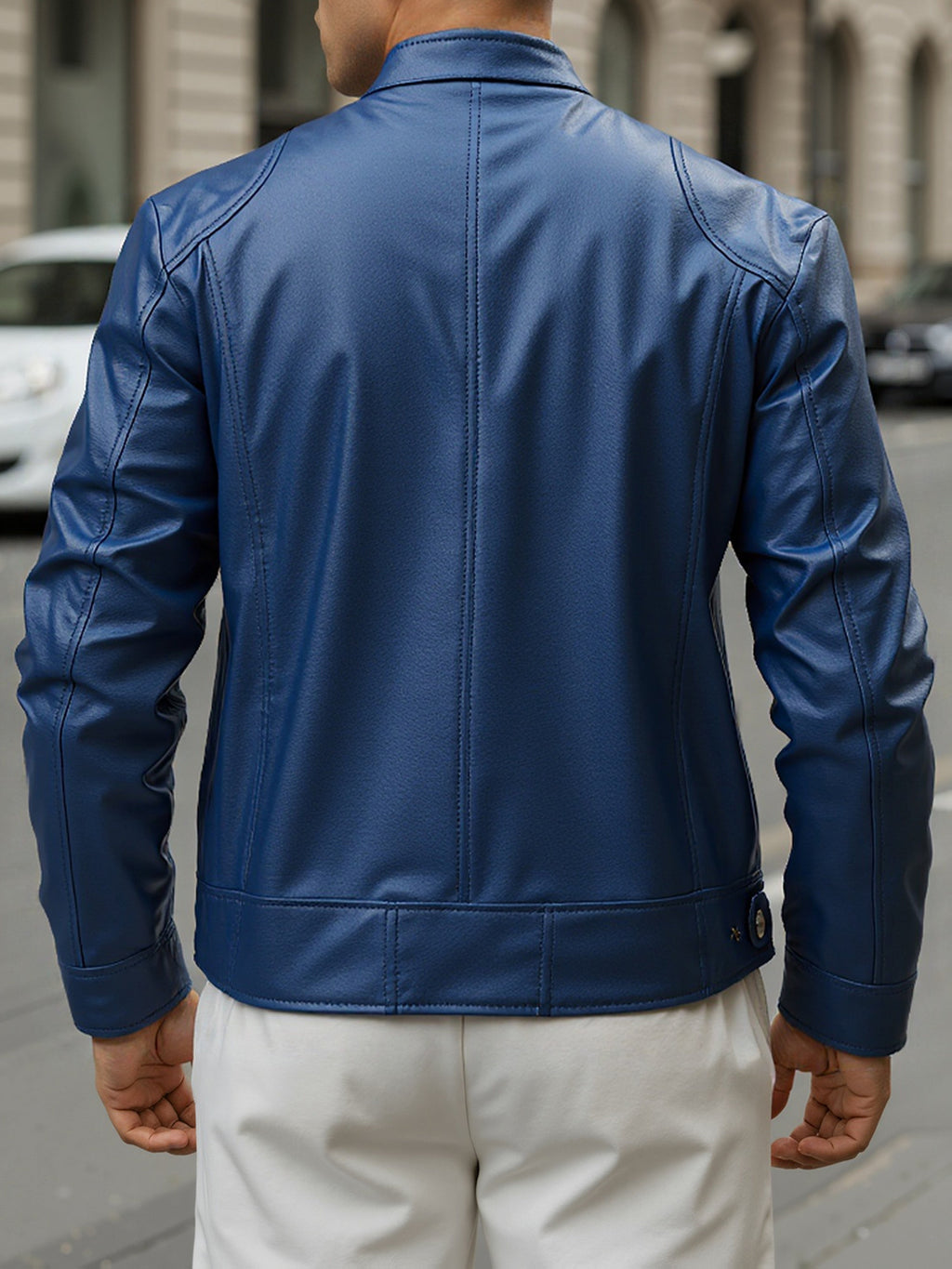 PU MOTORCYCLE JACKET FOR MEN
