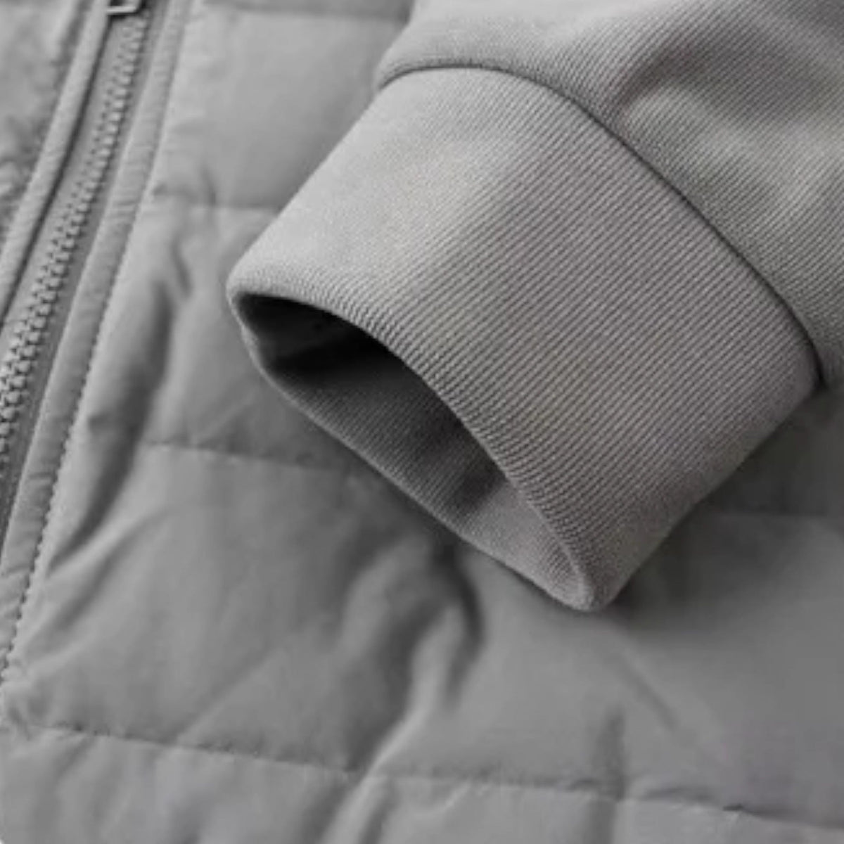 Montarello Men's Hooded Down Jacket with Quilted Panels