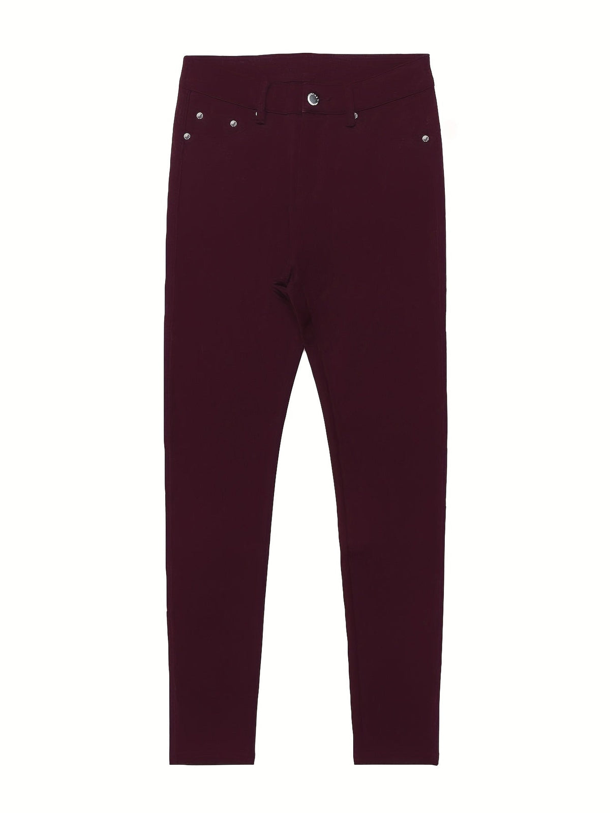 Women's High-Waist Skinny Jeans with Five-Pocket Design