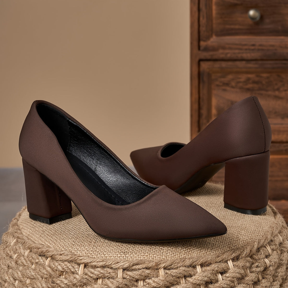 Women's Leather Flats with Soft Insole and Slip-On Design