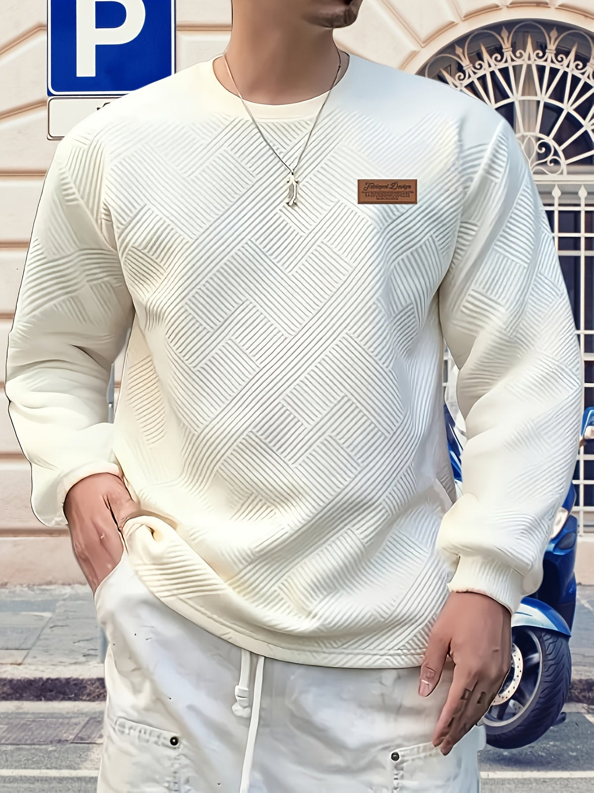 HEAVYWEIGHT JACQUARD SWEATSHIRT FOR MEN
