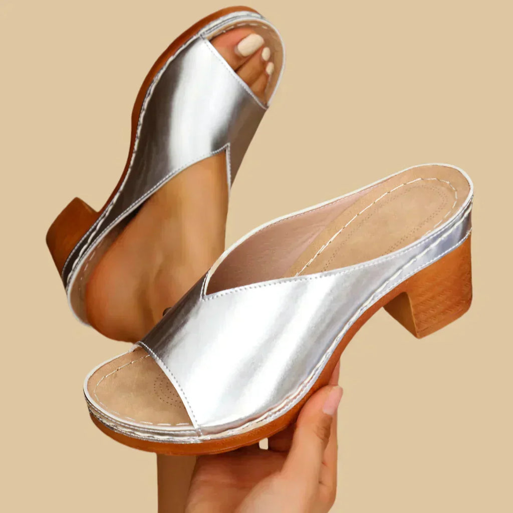 Women's Orthopedic Sandals with Thick Heel and Cushioned Sole