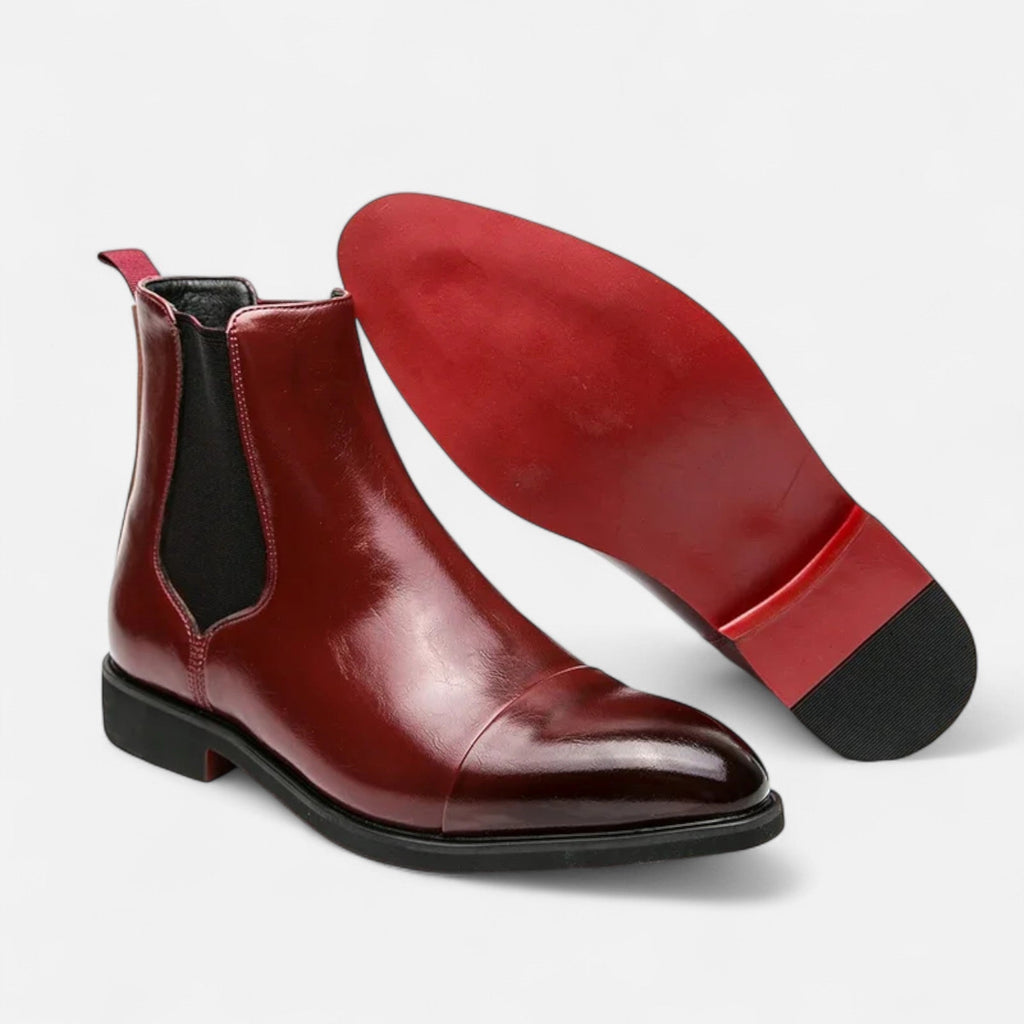 Men's Chelsea Boots, Polished Finish, Elastic Side Panels