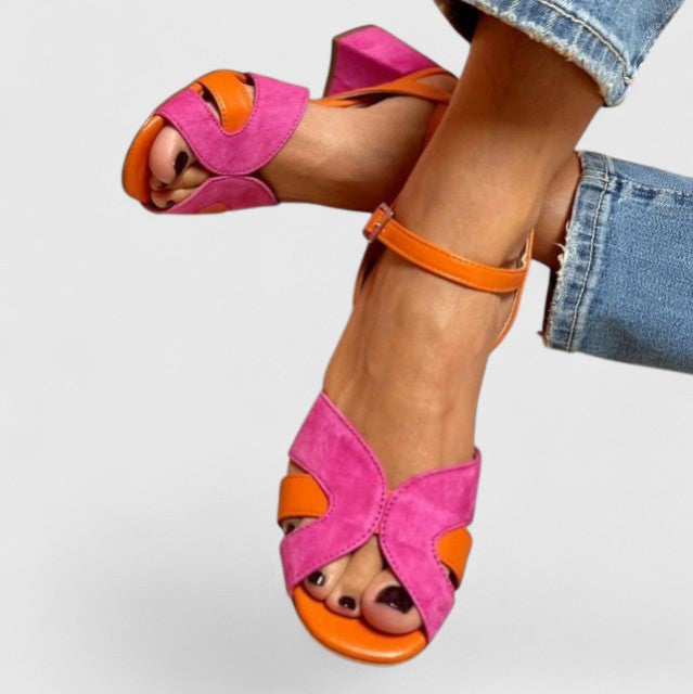 Women's Block Heel Sandals with Ankle Strap