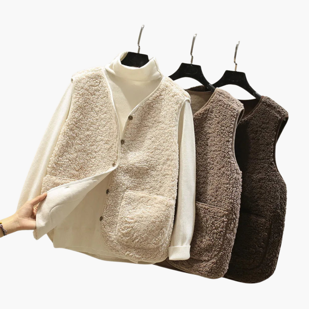 Women’s Wool Vest with Tailored Fit and Sleeveless Design