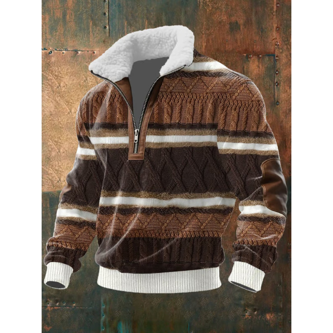 HIGH COLLAR FLEECE SWEATER