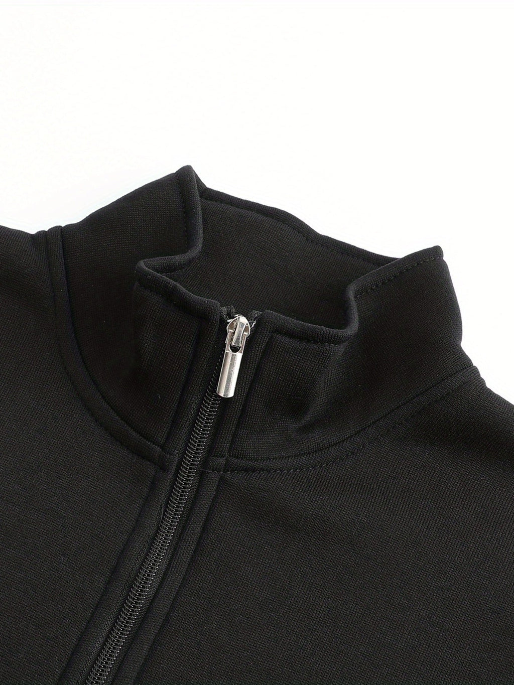 SOLID HIGH NECK HOODIE FOR MEN