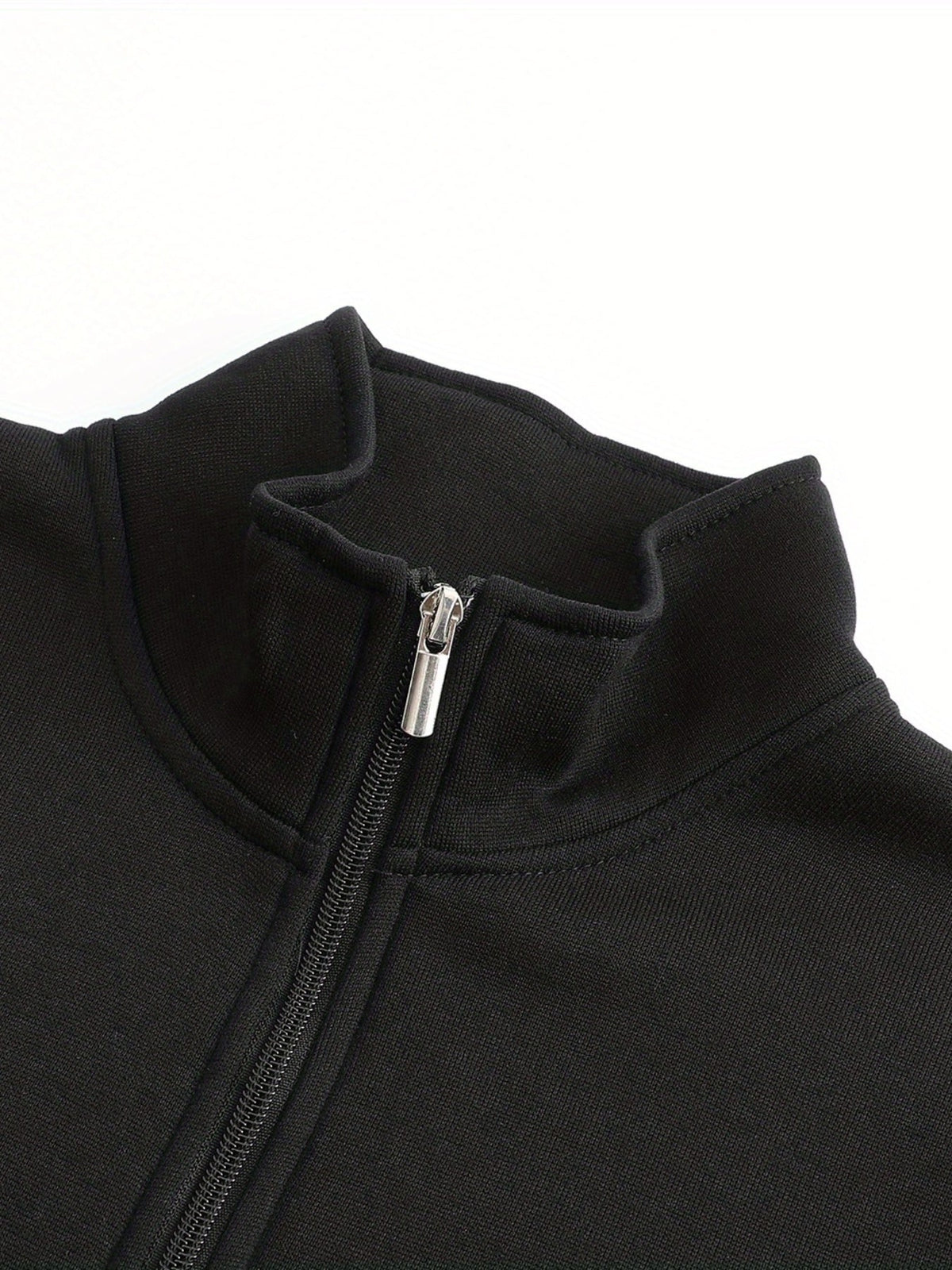 SOLID HIGH NECK HOODIE FOR MEN